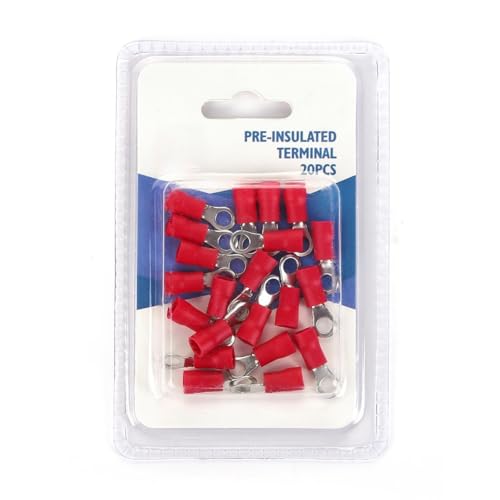 Red RV1.25-4 pre-Insulated Connector (Blister Pack of 20)... - Home & Kitchen Amazon UK à 2.77€