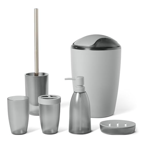 Amazon Basics Bathroom Accessory Set with Toothbrush... - Beauté & Parfums en promo à 11.45€