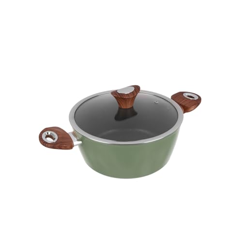 Casseruola verde Kolors con coperchio (24 cm due manici) - Amazon Italie à 20.27€