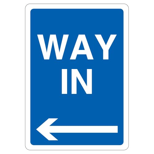 V Safety Way In - Arrow Left 210 x 297 mm (A4) - 1mm Rigid... - Maison & Cuisine Amazon Royaume-Uni à 2.23€