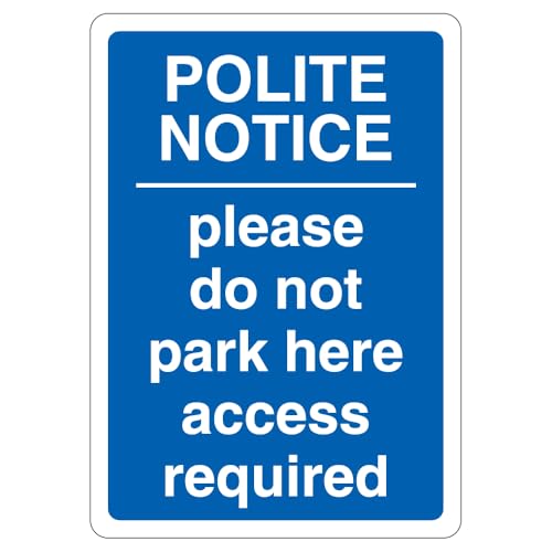 V Safety Polite Notice Please Do Not Park Here Access... - Home & Kitchen Amazon UK à 4.82€
