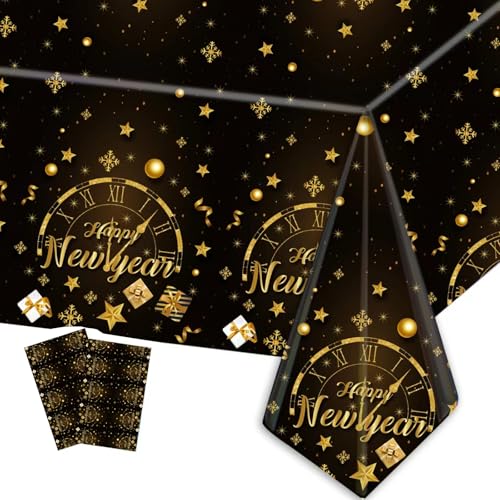 Embhlitfe 2 Pcs 2026 Happy New Year Party Tablecloth,New... - Maison & Cuisine Amazon Royaume-Uni à 1.99€