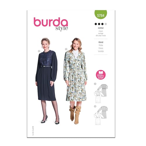 Burda Style Schnittmuster B5784 Damenkleid - Amazon Allemagne à 12.05€