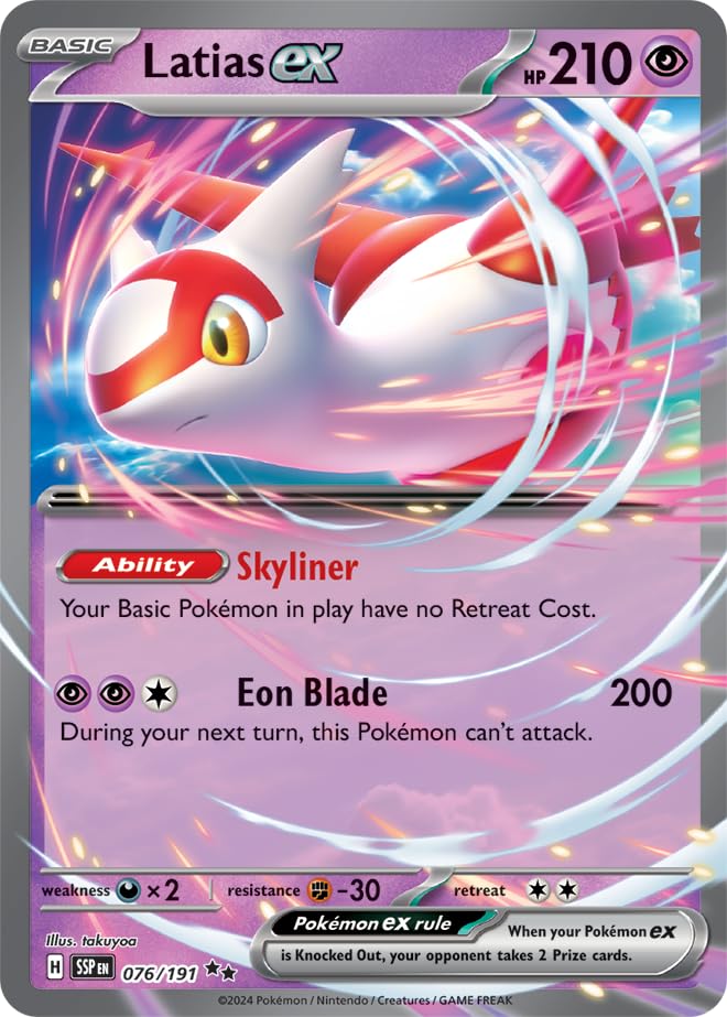 Pokemon - Latias ex 076/191 - Surging Sparks - Double Rare... - Jouets & Jeux en promo à 12.94€