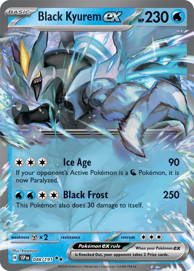 Pokemon - Kyurem noir ex 049/191 - Surging Sparks - Double... - Jouets & Jeux Amazon France à 12.77€