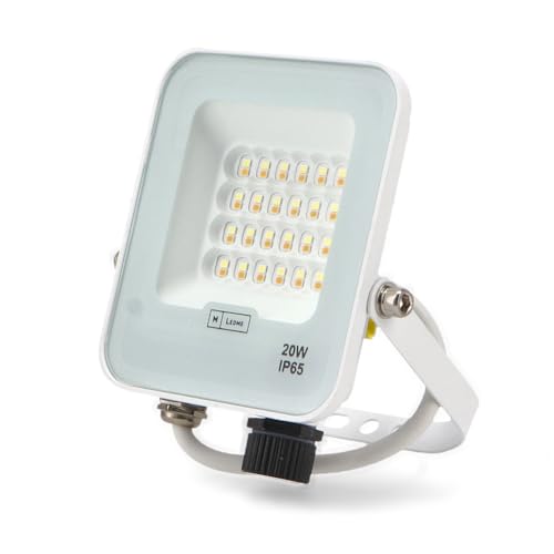 M Ledme - Projecteur LED Napoli Plus Blanc 20W, Protection... - Jardin & Extérieur en promo à 9.26€