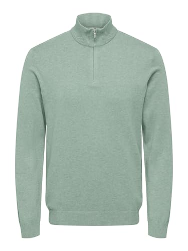 ONLY & SONS Onsloui Reg 12 Mel Half Zip Knit Noos - Amazon Germany à 13.78€