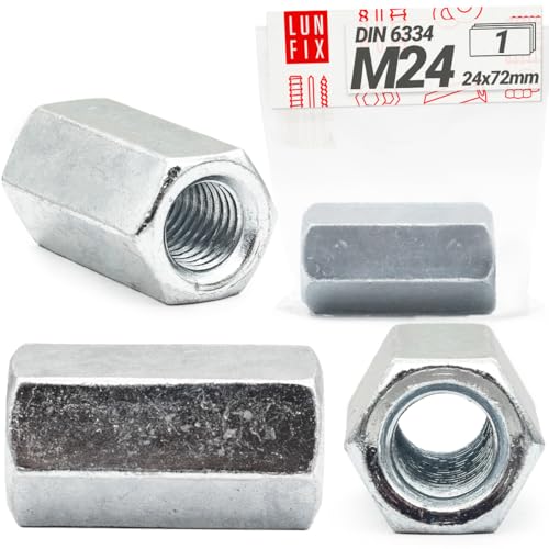 Manguito roscado M24 x 72 mm DIN 6334 hexagonal tuerca... - Bricolage & Outils Amazon Espagne à 1.99€