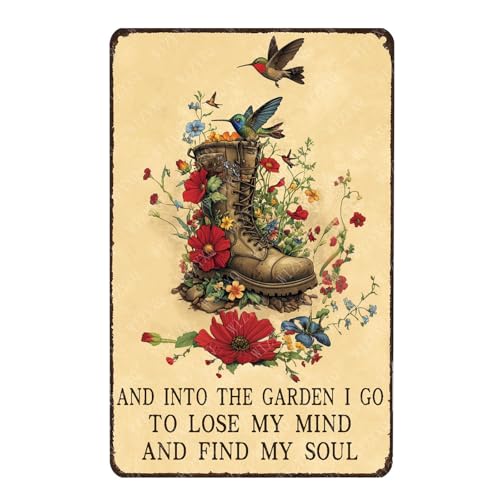 WIZYXQ Vintage Garden Metal Sign And Into The Garden I Go... - Jardin & Extérieur Amazon Royaume-Uni à 1.00€