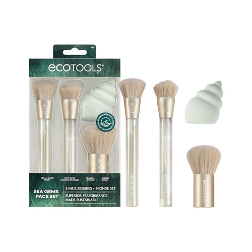 EcoTools Sea Gems Face Makeup Brush & Sponge 4 Piece Set... - Beauty & Fragrances Amazon Spain à 15.99€