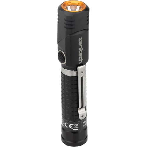 Zenitech Lampe torche pivotante 150/400lm - IPX4 - Maison & Cuisine Amazon France à 14.43€