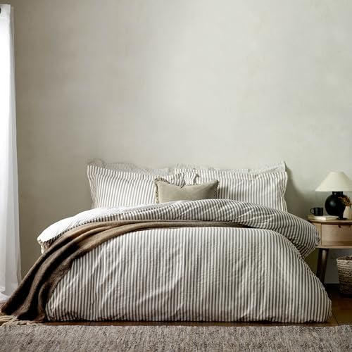 furn. Yard Hebden 100% Cotton Stripe Duvet Cover Set –... - Maison & Cuisine Amazon Royaume-Uni à 29.95€