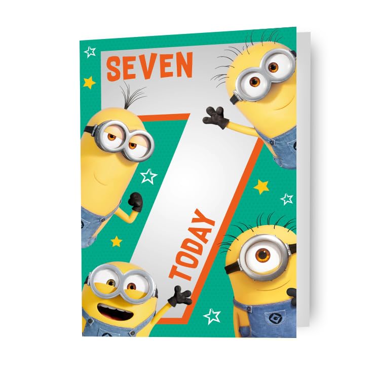despicable me, age 7, birthday card - High-Tech & Électronique Amazon Royaume-Uni à 2.12€