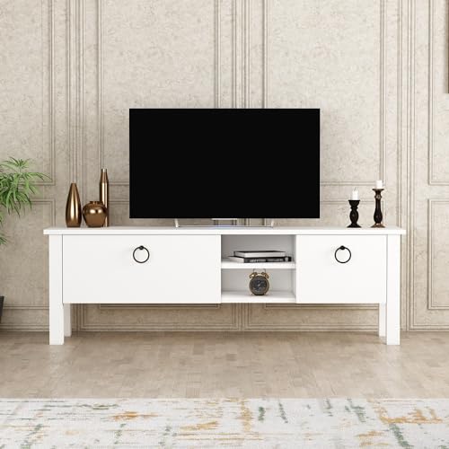 Hanah Home Soporte de televisión, Melamina, Blanco, Talla... - DIY & Tools Amazon Spain à 94.54€
