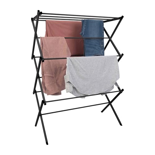 Lavish Home Clothes Drying Rack, Black - Bricolage & Outils Amazon Royaume-Uni à 27.42€