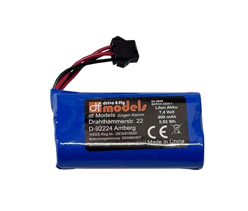 DF Models Batterie LiIon 7,4 V 800 mAh (Longueur x Largeur... - Amazon France à 10.31€