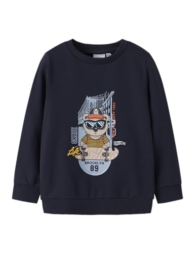 NAME IT Nmmlen LS Sweat UNB Box, Azul Marino, 98 para Niños - Jouets & Jeux en promo à 7.25€
