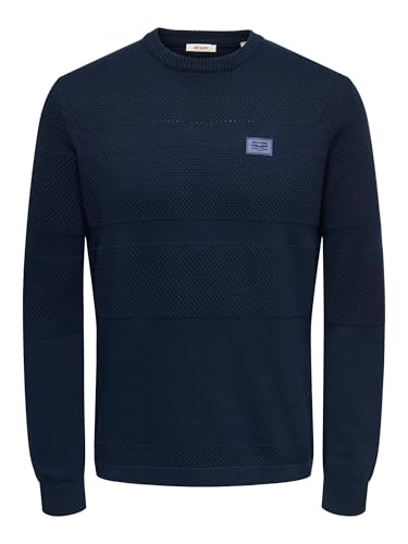 ONLY & SONS Onsmalik Reg 12 Pinaple Crew Knit, Azul Marino... - Vente Flash Amazon -62%