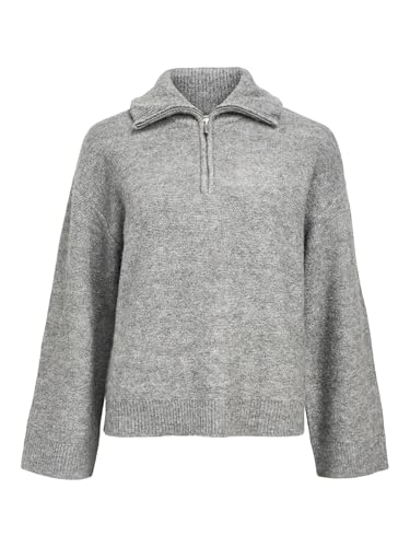 Object Objdiana Ls Re Zip High Neck Knit Noos, Medium Grey... - Amazon Royaume-Uni à 23.19€