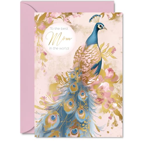 Mom Birthday Card - Gold Peacock - Beautiful Happy Birthday... - Auto & Motorcycle Amazon UK à 1.99€