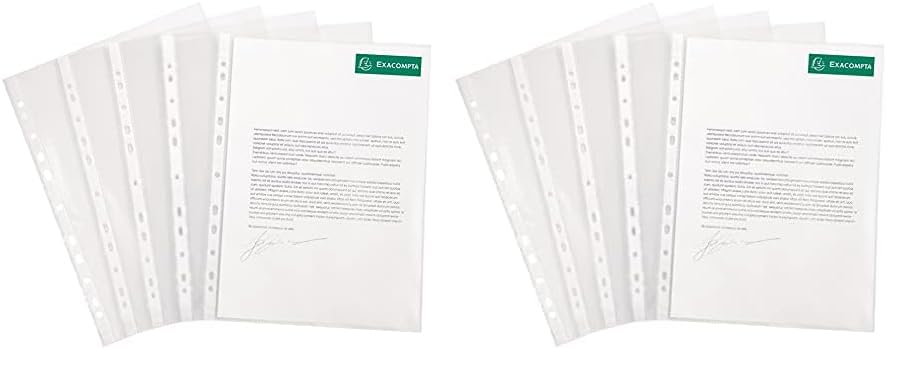 Exacompta 5150E - Bolsa de 50 fundas con multitaladros, A4... - Nouvelle promo Amazon à 4.96€