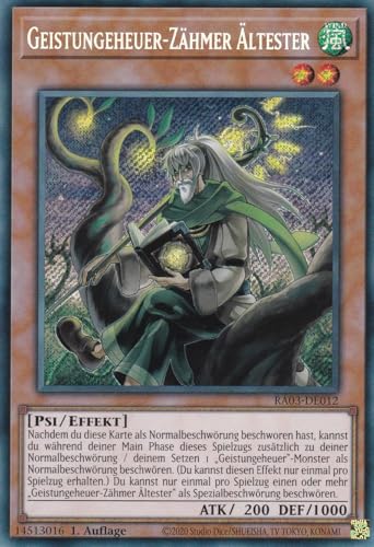 RA03-DE012 - Geistungeheuer-Zähmer Ältester - Secret Rare... - Jeux Vidéo & Consoles Amazon Allemagne à 1.00€