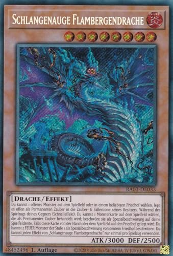 RA03-DE033 - Schlangenauge Flambergendrache - Secret Rare... - Jeux Vidéo & Consoles en promo à 1.00€