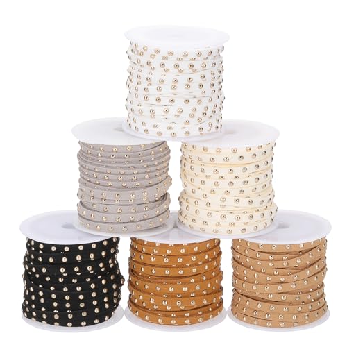 PATIKIL 32,8 Yards de Corde en Similicuir Clouté, 6 Pièces... - Bricolage & Outils en promo à 17.79€