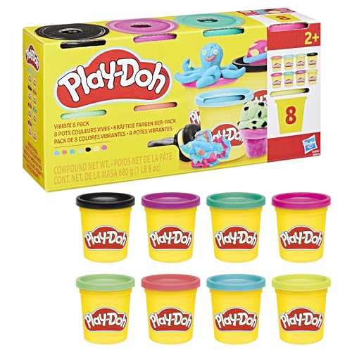 Hasbro Play-Doh, 8 Colori Vivaci, Arti e Mestieri Creativi... - Jouets & Jeux en promo à 4.72€