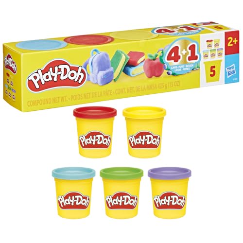 Play-Doh, Pack de 5 Pots Retour à l'école, Pots de 85 g de... - Jouets & Jeux en promo à 4.99€