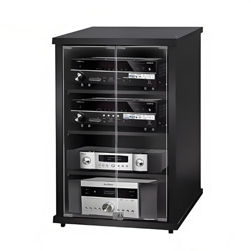 YQMHEZ Boden-Audio Rack HiFi Regal, Phonoschrank mit 4... - Maison & Cuisine Amazon Allemagne à 96.00€