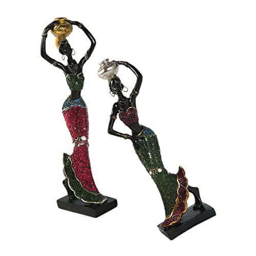 VOSAREA 2pcs Unique Resin Statue African Lady Figurine Cozy... - Jouets & Jeux Amazon Royaume-Uni à 13.89€