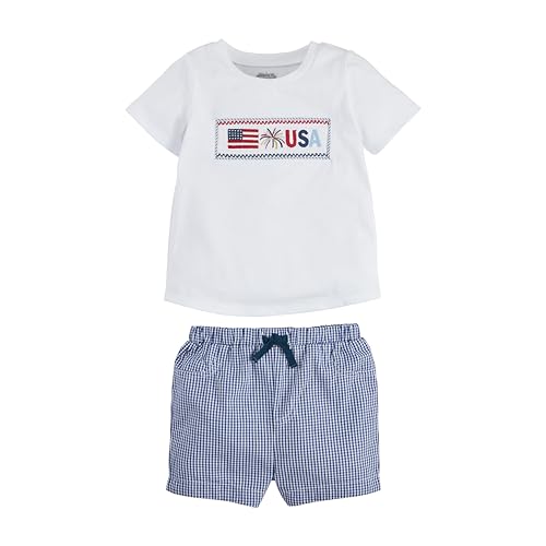 Mud Pie Children's Flag Smocked tee Short Set 24m-3t... - Jouets & Jeux Amazon Espagne à 35.72€