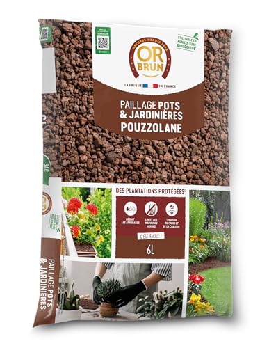 Or Brun Paillage de Pouzzolane - 6L - Protection des... - Jardin & Extérieur en promo à 6.49€