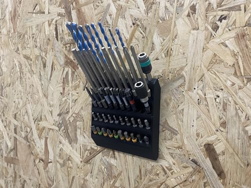 Support mural pour 50 embouts mural avec vis - Bricolage & Outils Amazon France à 15.23€