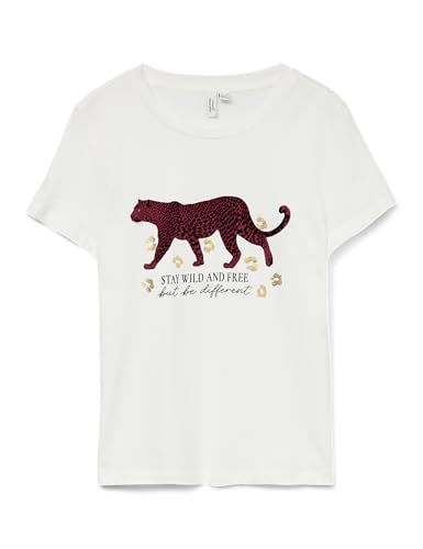 VERO MODA Vmfeo S/S O-Neck Camiseta JRS Btq Ga, Blanco... - Deal du jour à 13.45€