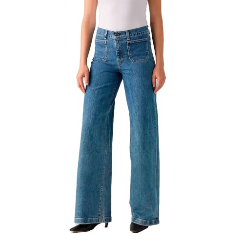 Levi's 728 Tailored Hr Wide Leg Mosey Mid Stone, Mosey Mid... - Vente Flash Amazon -63%