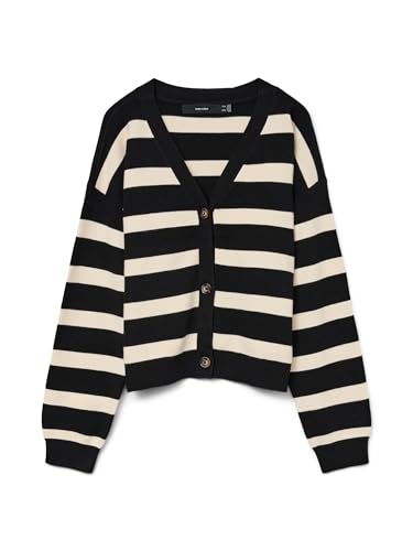 VERO MODA Vmsaba Full Needle LS V-Neck Cardi Noos, Negro, XL - Auto & Moto en promo à 26.25€