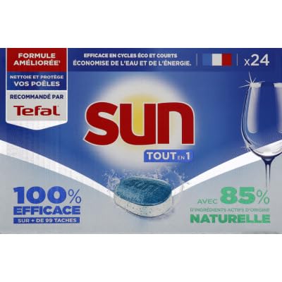 Sun Pastilles Lave Vaisselle Tout en 1 - La boite de 24... - Sports & Fitness Amazon France à 6.59€