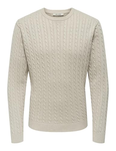 ONLY & SONS Onsloui Reg 12 Cabel Crew Knit Noos - Mode & Vêtements Amazon Allemagne à 17.81€