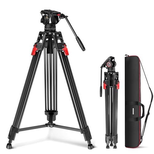 NEEWER 76" Video Camera Tripod with Fluid Head, One Step... - High-Tech & Électronique Amazon Royaume-Uni à 91.79€