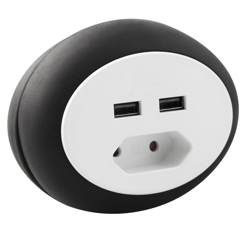 Estensore da viaggio 230 V con 2 porte USB e 1,4 m. Collega... - Tech & Electronics Amazon Italy à 9.63€