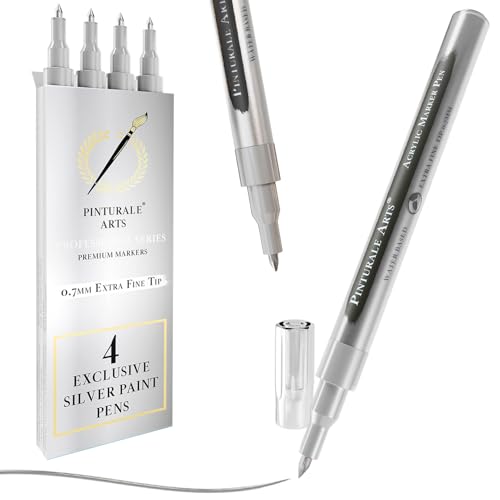 Pinturale Arts Set 4 Acrylstifte Silber | Silberstift... - Loisirs Créatifs Amazon Allemagne à 2.95€