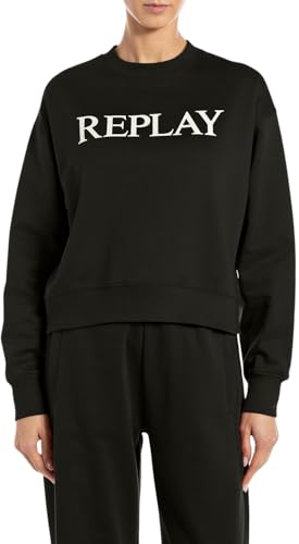 Replay Sudadera Boxy fit de algodón para Mujer, 098 Negro.... - Jouets & Jeux Amazon Espagne à 27.17€