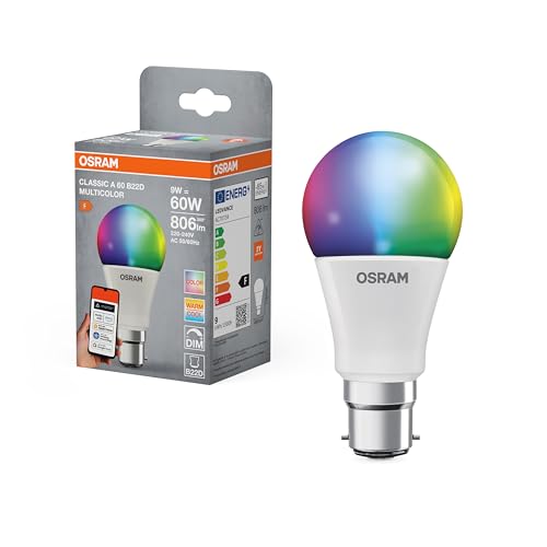 OSRAM SMART+ RGBW, B22d LED Lamp with Matte Over WiFi... - Amazon Royaume-Uni à 4.62€