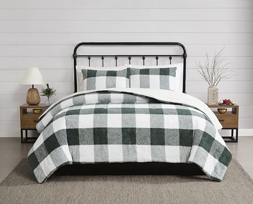 CANNON Cozy Buffalo Check Green Full/Queen 3-teiliges... - Maison & Cuisine en promo à 43.80€