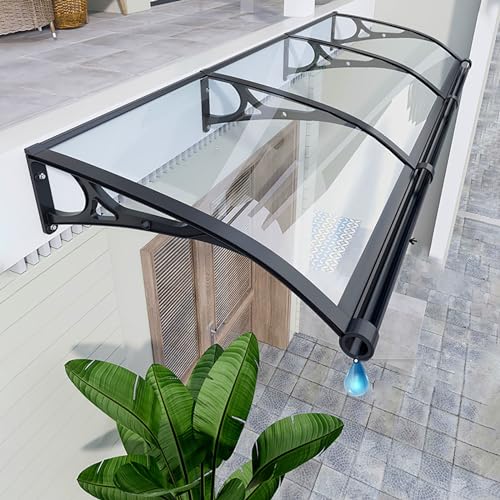 Door Awnings Exterior, Roofing Canopies, Polycarbonate... - Auto & Moto Amazon Royaume-Uni à 231.44€