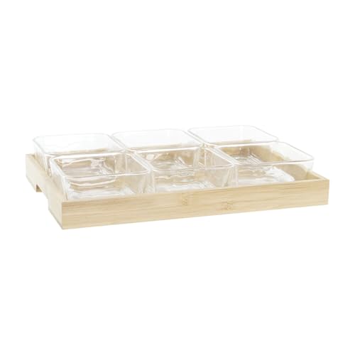 TABLA APERITIVO SET 7 CRISTAL BAMBU 32X21X6 280ML - Home & Kitchen Amazon Spain à 27.24€