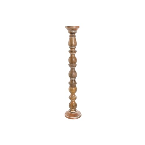CANDELABRO MANGO 15X15X76 DESMONTABLE NATURAL - Maison & Cuisine Amazon France à 19.86€
