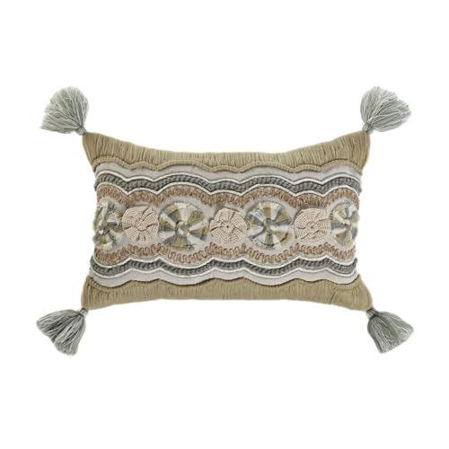 COJIN ALGODON 50X30 466GR, BORDADO A MANO - Vente Flash Amazon -73%